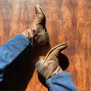 ❤️‍🔥 SOLD ❤️‍🔥Leather heeled brown cowboy boots